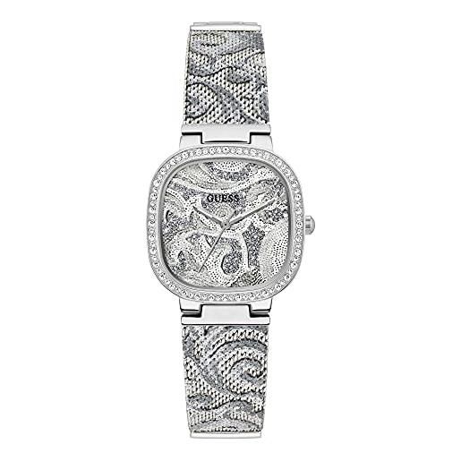 GUESS orologio da donna analogico al quarzo 32019893, argento, misura unica, bracciale
