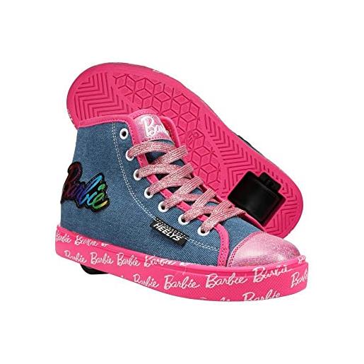 Heelys hustle (he101075), scarpe con le ruote donna, denim rosa arcobaleno, 40.5 eu