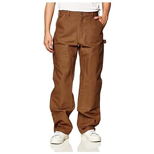 Carhartt, pantaloni da lavoro utility in tela firm duck, con doppio tessuto sul davanti, loose fit uomo, Carhartt® brown, w42/l32