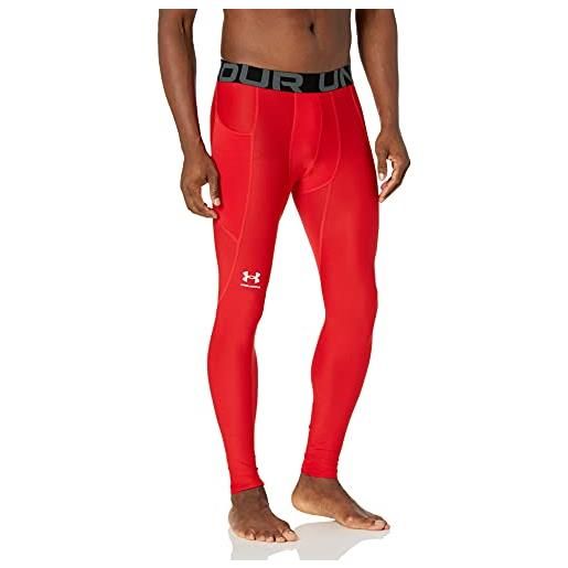 Under Armour men's armour heat. Gear leggings , red (600)/white, large