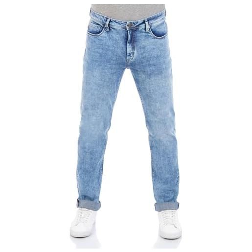 DENIMFY pantaloni da uomo dfmiro straight fit in cotone basic jeans stretch denim blu nero grigio w30 w31 w32 w33 w34 w36 w38 w40, black denim (b122), 34w x 36l
