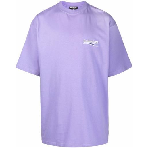 Balenciaga t-shirt con stampa - viola