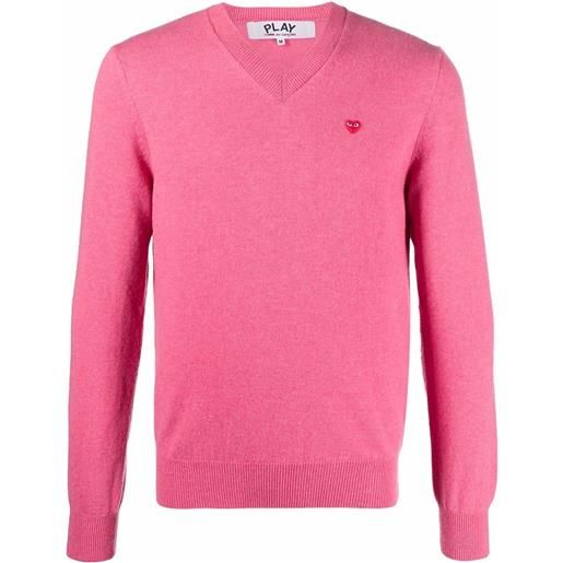 Comme Des Garçons Play maglione con applicazione - rosa