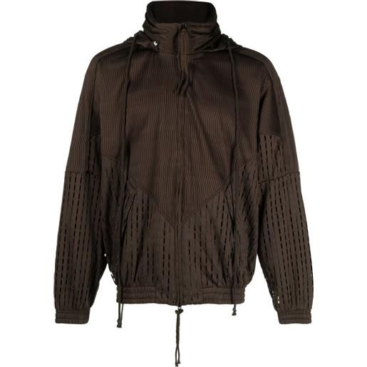 adidas x song for the mute panelled hooded jacket - marrone