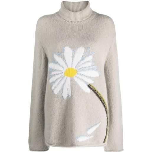 Dorothee Schumacher maglione con ricamo a fiori - grigio