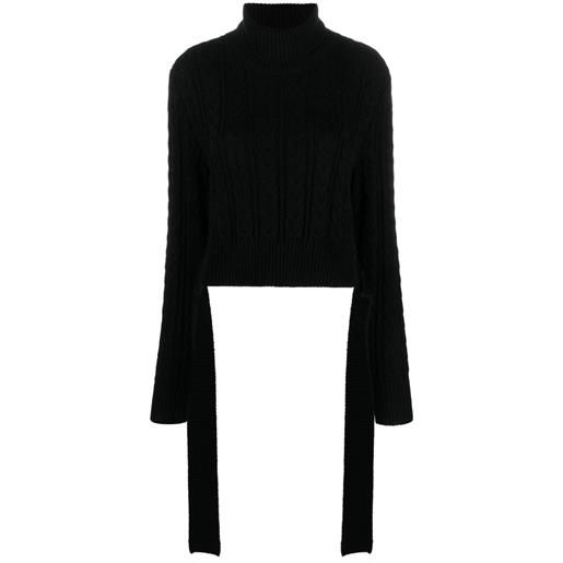 MM6 Maison Margiela maglione a collo alto - nero
