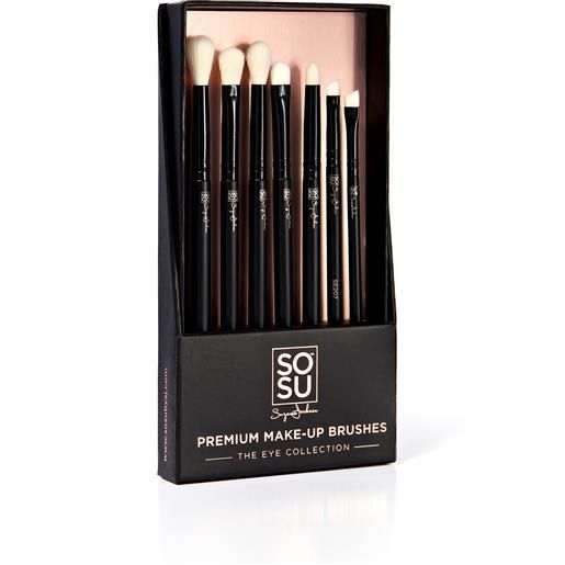 SOSU Cosmetics set di pennelli per occhi (premium make-up brushes)