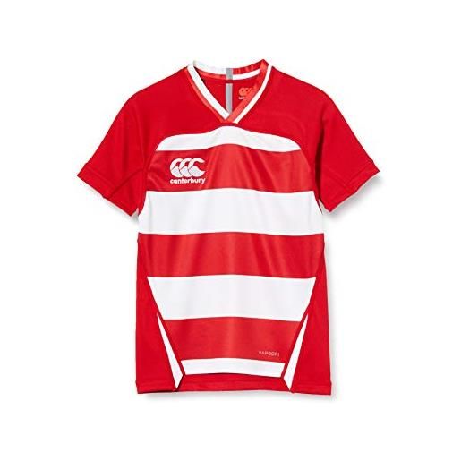Canterbury vapodri evader hooped rugby jersey da ragazzo, bambino, maglia da rugby, qa004230468, bandiera rossa. , 6