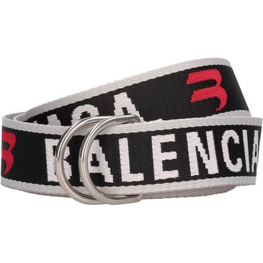 BALENCIAGA cintura con logo jacquard / anello d 3.5cm