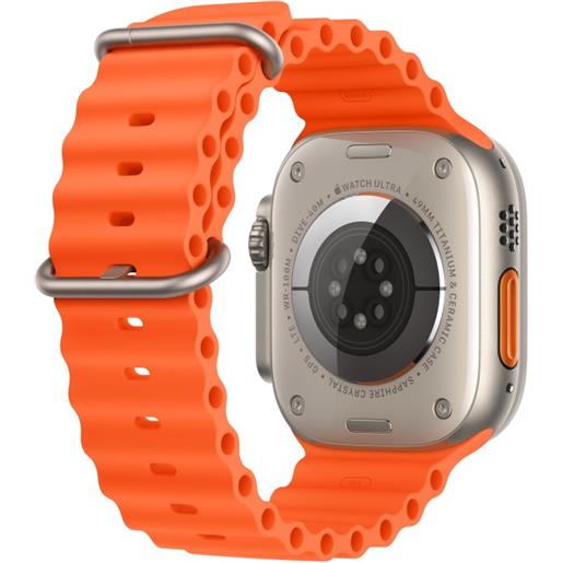 Apple watch ultra 2 gps + cellular, cassa 49m in titanio con cinturino ocean arancione