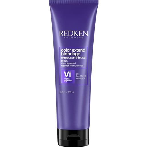 Redken maschera capelli per neutralizzare toni gialli color extend blondage (express anti-brass purple mask) 250 ml