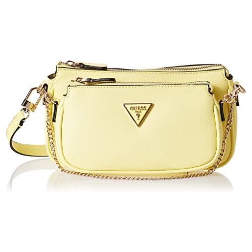 GUESS noelle dbl pouch crossbody, borsa donna, yellow, unica