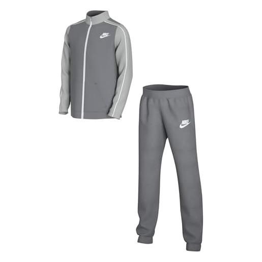 Nike abbigliamento sportivo set da 2 pezzi, grigio fumo/grigio fumo/bianco/bianco, 8-10 anni unisex-bambini e ragazzi