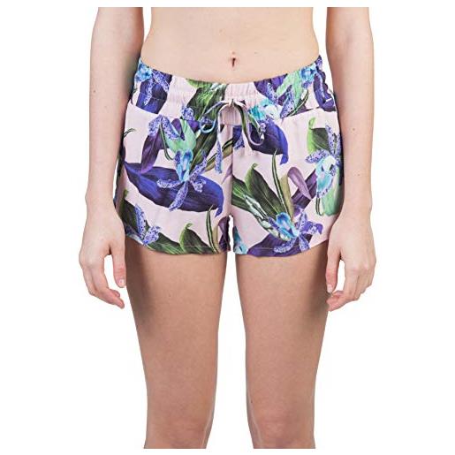 Hurley w printed beach short, pantaloncini donna, rosa (washed pink), l