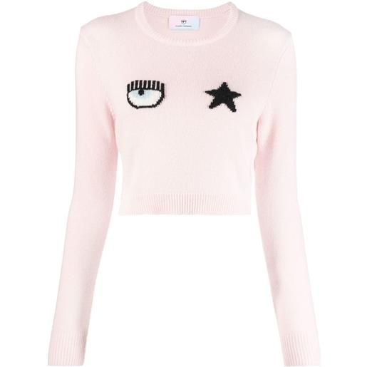 Chiara Ferragni maglione con ricamo - rosa