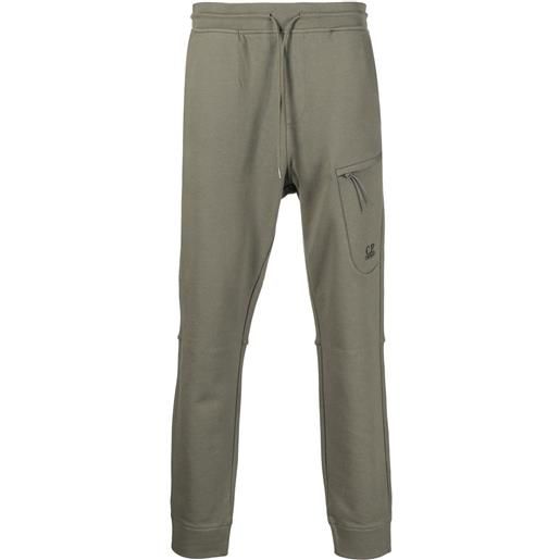 C.P. Company pantaloni sportivi con ricamo - verde