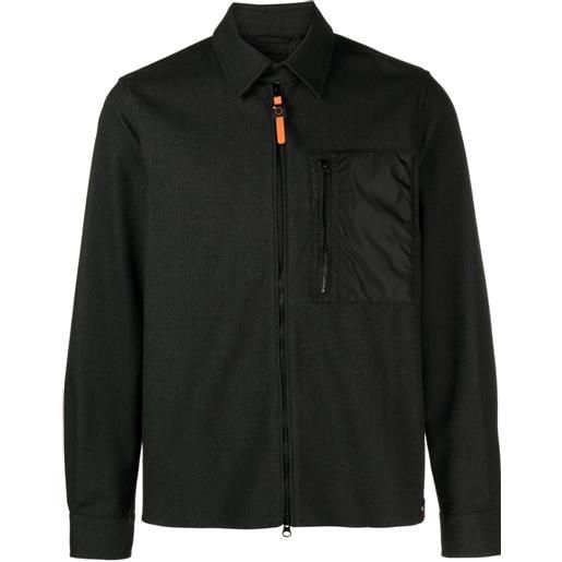 ASPESI giacca-camicia con colletto ampio - grigio