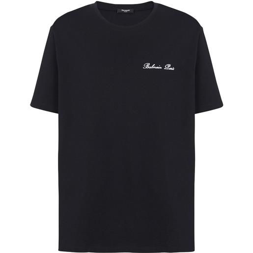 Balmain t-shirt con ricamo - nero