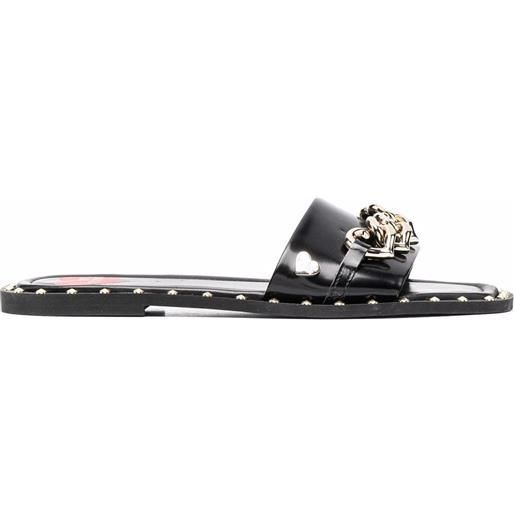 Love Moschino sandali slides con catena - nero
