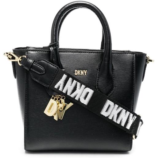 DKNY borsa tote con placca logo - nero