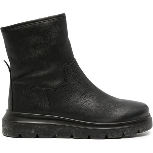 ECCO nouvelle leather ankle boots - nero