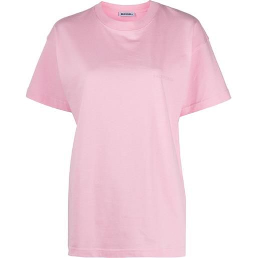 Balenciaga t-shirt con stampa - rosa