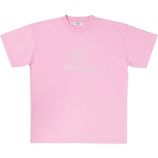Balenciaga t-shirt qixi crest - rosa