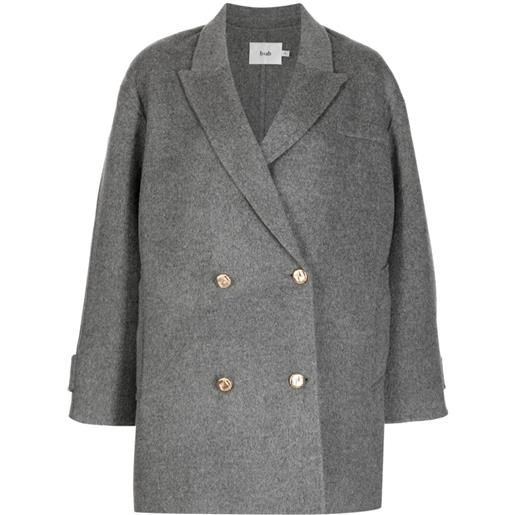 b+ab cappotto doppiopetto oversize - grigio