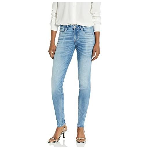 GUESS jeans 5 tasche da donna marchio, modello 1981 skinny wbbab4d4lu0, realizzato in cotone. 27 blu blu chiaro