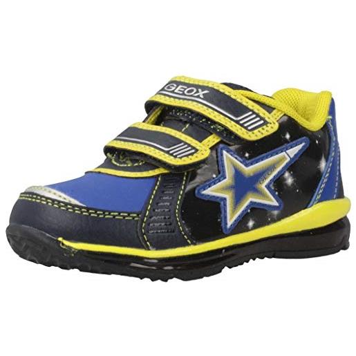 Geox b todo boy a - scarpe da ginnastica bambino, blu (navy/lime), 24 eu, pair