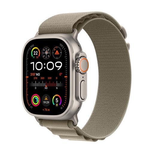 Apple watch ultra 2 gps + cellular, cassa 49m in titanio con olive alp