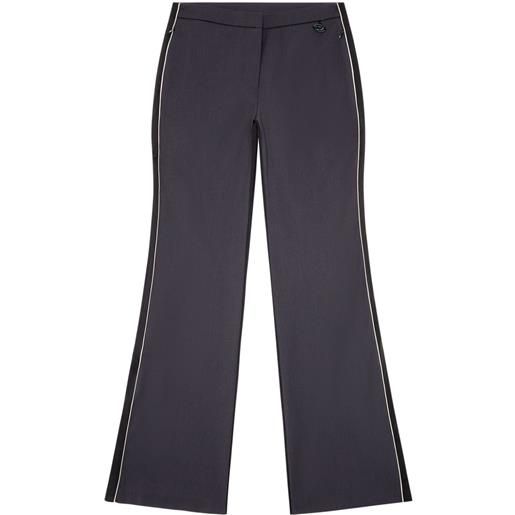 Diesel p-forty flared trousers - grigio