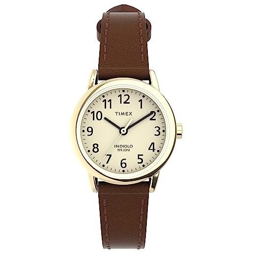 Timex orologio analogico al quarzo donna con cinturino in pelle tw2v754009j