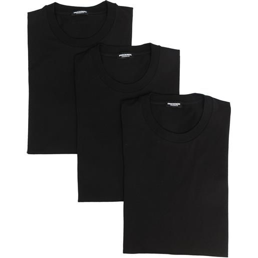 Dsquared2 t-shirt a girocollo (set di tre) - nero