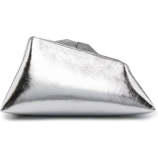The Attico clutch metallizzata 8: 30 - argento
