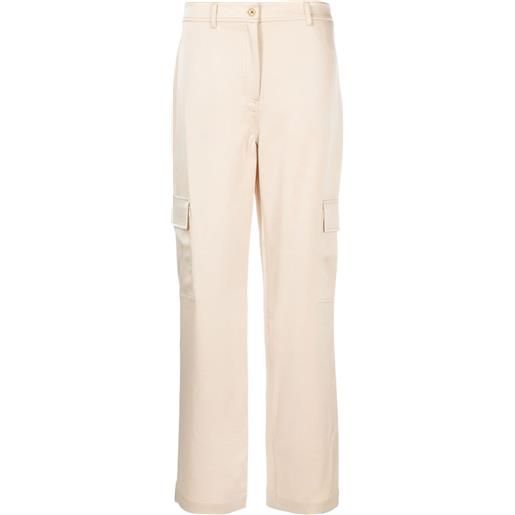 Michael Michael Kors straight-leg satin-finish trousers - toni neutri