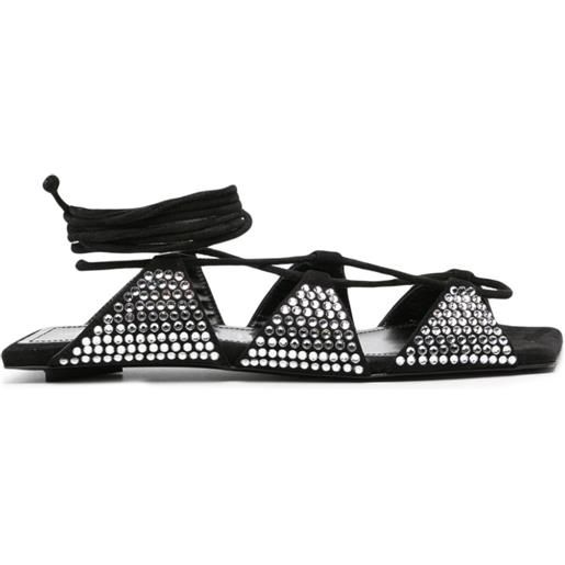 The Attico sandali con cristalli - nero