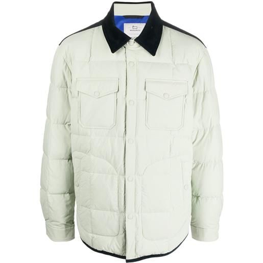 Woolrich giacca-camicia imbottita herritage terrain - verde