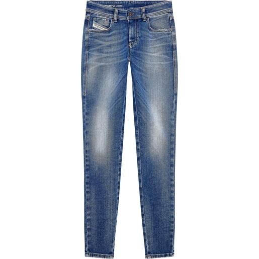 Diesel slandy 2017 mid-rise skinny jeans - blu