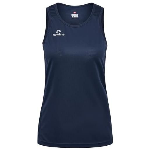 Newline women's athletic running singlet, t-shirt donna, iris nero, xl