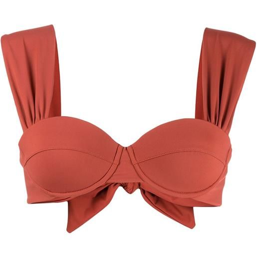 Evarae top bikini con scollo a cuore - rosso