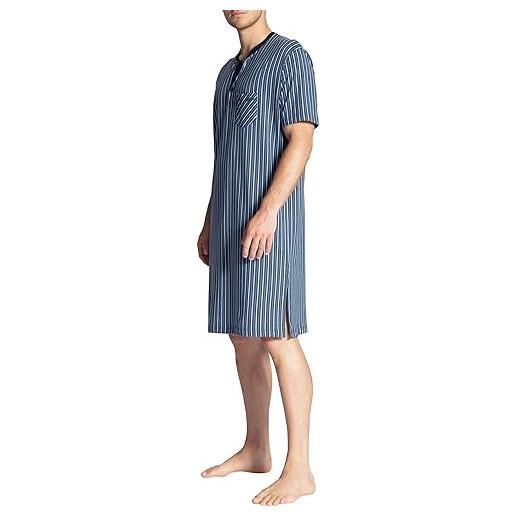 Calida relax imprint set di pigiama, opaco, saragossa blue, 50 uomo