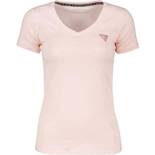 GUESS t shirt scoolo v mini triangle logo donna