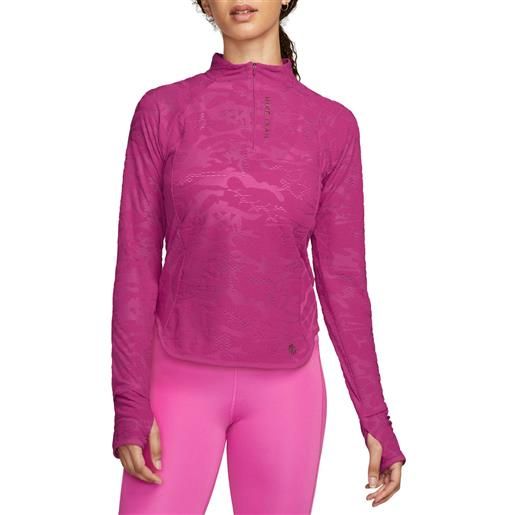 NIKE maglia manica lunga 1/2 zip dri-fit midlayer trail donna