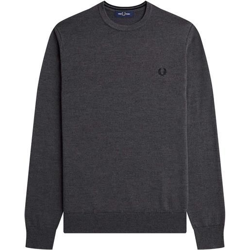 FRED PERRY maglione girocollo in lana e cotone