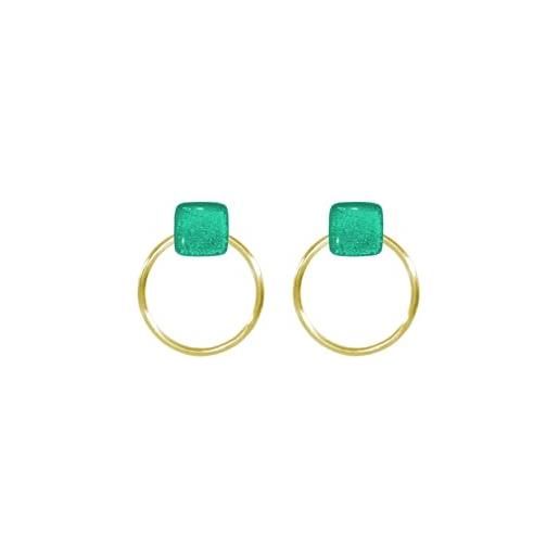 Ellen Kvam Jewelry ellen kvam back-front hoop and stud earring - azur