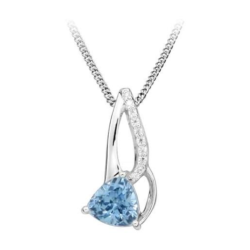 Silver Cat collana stylish necklace with blue spinel and zircons sc424 ssc0406 marca, estándar, metalli non preziosi, non è una pietra preziosa