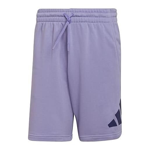 adidas m fi 3bar short, pantaloncini unisex-adulto, light purple, l