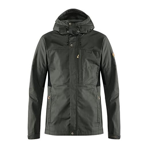 Fjällräven kaipak jacket m, giacca con cappuccio uomo, grigio (dark grey/black), l