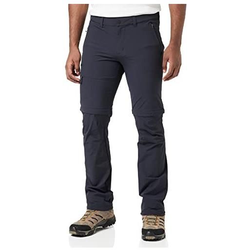 Schöffel pantaloni da uomo koper1 zip off, flessibili da uomo con funzione zip-off, ad asciugatura rapida e rinfrescante, in 4 direzioni elasticizzate, nero, 52